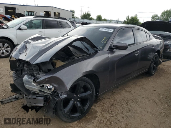 2014 Dodge Charger SXT with VIN 2C3CDXHG4EH334549, listed as a Copart auction lot 63963874 with 169,246 mi miles and Salvage Title. Bid and sale history available at carsss.com. Image 1.