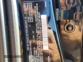 2023 Polestar 2 z VIN YSMEG3KA6PL141533, wystawiony jako Copart lot #77271484 z przebiegiem 45 533 mil mil oraz Czysty tytuł • Clean title. Historia ofert i sprzedaży dostępna na DreamBid. Obrazek 13.
