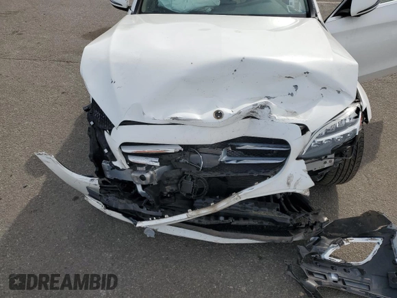 2019 Mercedes-Benz C 300 with VIN 55SWF8EB5KU292748, listed as a Copart auction lot 54100535 with 10,495 mi miles and Salvage Title. Bid and sale history available at DreamBid. Image 11.