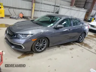 2021 Honda Civic Sedan EX with VIN 2HGFC1F38MH706774, listed as a Copart auction lot 54343375 with 65,469 mi miles and Salvage Title. Bid and sale history available at carsss.com. Image 1.