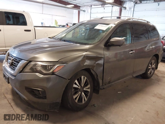 2017 Nissan Pathfinder SV with VIN 5N1DR2MM7HC676161, listed as a IAAI auction lot 41482112 with 105,639 mi miles. Bid and sale history available at carsss.com. Image 18.