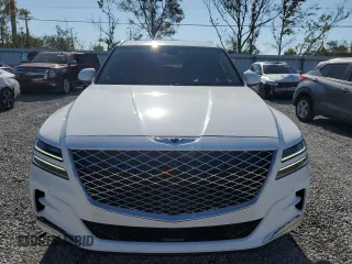 2021 Genesis GV80 with VIN KMUHCESC0MU054263, listed as a Copart auction lot 85953934 with 28,735 mi miles and Salvage Title. Bid and sale history available at DreamBid. Image 5.