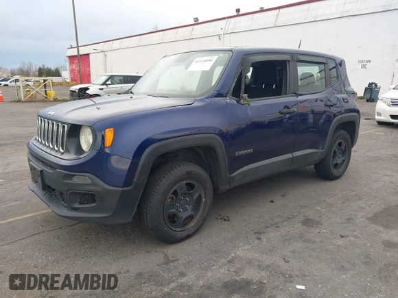 2018 Jeep Renegade Sport with VIN ZACCJBAH9JPJ00875, listed as a IAAI auction lot 41134090 with 127,574 mi miles and . Bid and sale history available at DreamBid. Image 17.