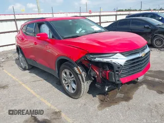 2020 Chevrolet Blazer LT with VIN 3GNKBCR42LS689795, listed as a IAAI auction lot 42384093 with 54,957 mi miles and . Bid and sale history available at DreamBid. Image 1.