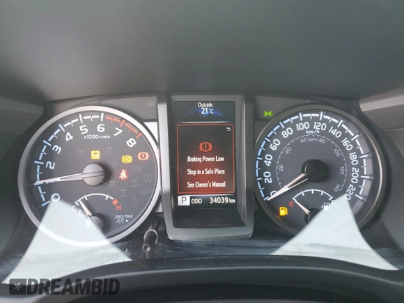 2022 Toyota Tacoma SR5 with VIN 3TYDZ5BN5NT013509, listed as a Copart auction lot 63307255 with 34,039 mi miles and Salvage title. Bid and sale history available at DreamBid. Image 9.