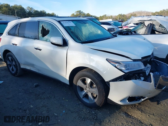 2016 Acura MDX with VIN 5FRYD3H23GB015536, listed as a IAAI auction lot 41424741 with 88,464 mi miles. Bid and sale history available at carsss.com. Image 1.