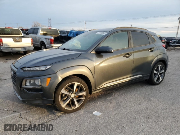 2018 Hyundai Kona Ultimate with VIN KM8K53A59JU073184, listed as a Copart auction lot 45223945 with 124,688 mi miles and Salvage Title. Bid and sale history available at carsss.com. Image 1.