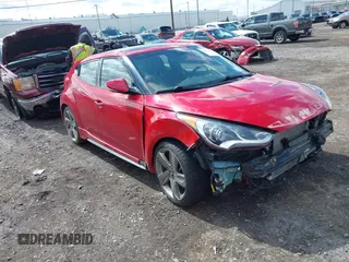 2014 Hyundai Veloster Turbo with VIN KMHTC6AE3EU186503, listed as a IAAI auction lot 41971177 with 76,038 mi miles and . Bid and sale history available at DreamBid. Image 1.