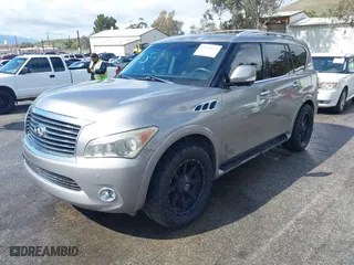 2012 Infiniti QX56 7-passenger with VIN JN8AZ2NE4C9020864, listed as a IAAI auction lot 41785523 with 185234 miles. Bid and sale history available at carsss.com. Image 17.