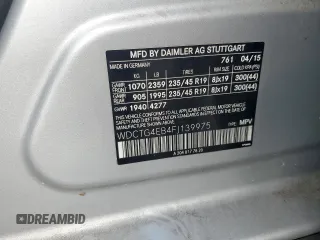 2015 Mercedes-Benz GLA 250 z VIN WDCTG4EB4FJ139975, wystawiony jako Copart lot #52929485 z przebiegiem 54 104 mil mil oraz Szkoda całkowita • Salvage title. Historia ofert i sprzedaży dostępna na DreamBid. Obrazek 12.