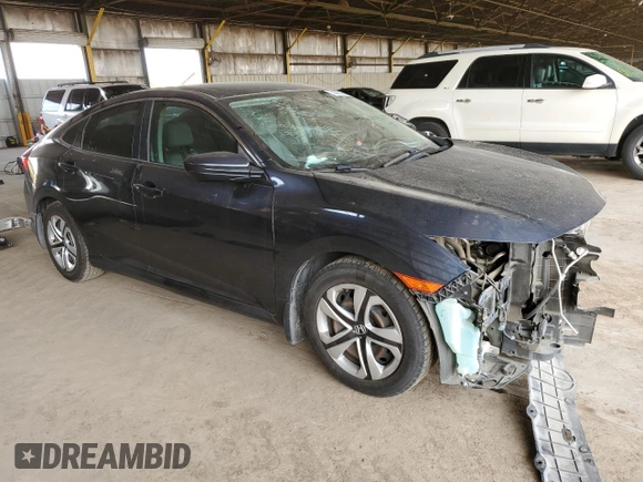 2017 Honda Civic Sedan LX with VIN 19XFC2F52HE072255, listed as a Copart auction lot 50661395 with 93,032 mi miles and Salvage Title. Bid and sale history available at carsss.com. Image 4.