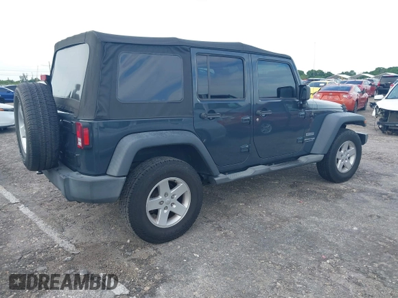 2018 Jeep Wrangler JK Unlimited Sport with VIN 1C4BJWDG5JL858936, listed as a IAAI auction lot 39953617 with 75,865 mi miles. Bid and sale history available at carsss.com. Image 4.
