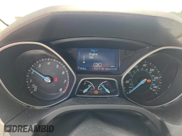 2013 Ford Focus SE with VIN 1FADP3F22DL323418, listed as a Copart auction lot 61859225 with 62,415 mi miles and Salvage title. Bid and sale history available at DreamBid. Image 9.