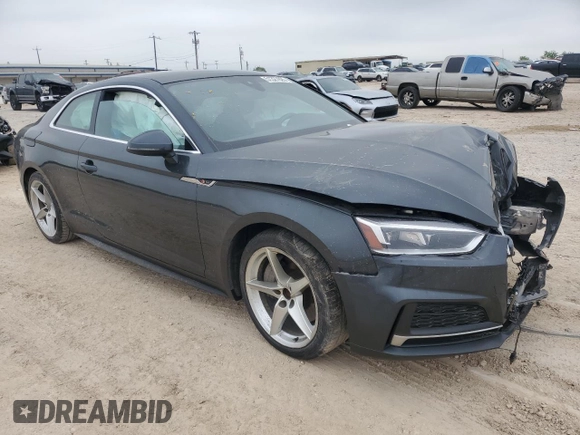 2018 Audi A5 Premium Plus with VIN WAUTNAF5XJA062229, listed as a Copart auction lot 51327825 with Not Provided miles and Salvage Title. Bid and sale history available at DreamBid. Image 4.
