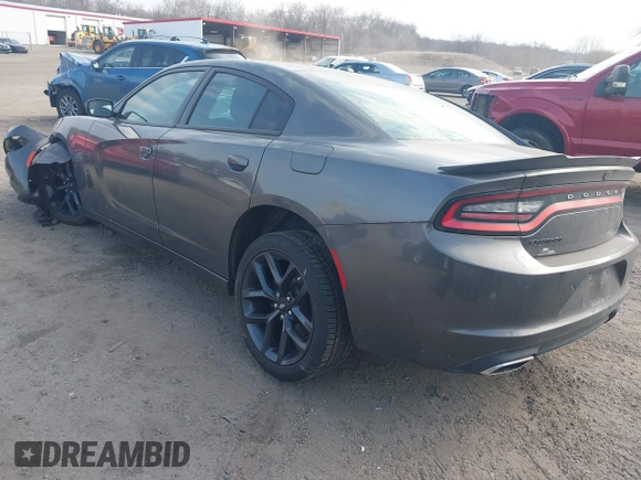 2019 Dodge Charger SXT with VIN 2C3CDXBG8KH668202, listed as a IAAI auction lot 41710007 with 72,640 mi miles. Bid and sale history available at carsss.com. Image 3.