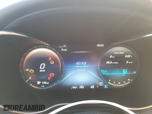 2021 Mercedes-Benz GLC with VIN W1N0J8EBXMF920851, listed as a Copart auction lot 46797725 with 88,523 mi miles and Salvage Title. Bid and sale history available at carsss.com. Image 9.