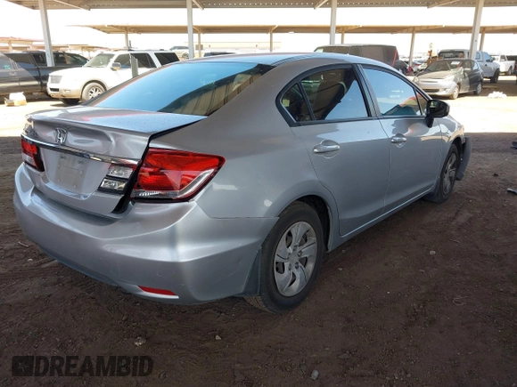2014 Honda Civic Sedan LX with VIN 19XFB2F55EE007060, listed as a IAAI auction lot 41979694 with 148,324 mi miles. Bid and sale history available at carsss.com. Image 4.