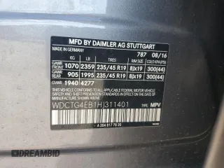 2017 Mercedes-Benz GLA 250 z VIN WDCTG4EB1HJ311401, wystawiony jako Copart lot #54213885 z przebiegiem 80 303 mil mil oraz Szkoda całkowita • Salvage title. Historia ofert i sprzedaży dostępna na DreamBid. Obrazek 14.