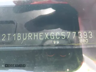 2016 Toyota Corolla L z VIN 2T1BURHEXGC577393, wystawiony jako IAAI lot #42309673 z przebiegiem 103 731 mil mil oraz . Historia ofert i sprzedaży dostępna na DreamBid. Obrazek 18.