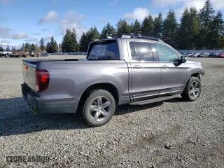 2021 Honda Ridgeline RTL-E with VIN 5FPYK3F7XMB016871, listed as a Copart auction lot 49159985 with 26,775 mi miles and Salvage Title. Bid and sale history available at carsss.com. Image 3.