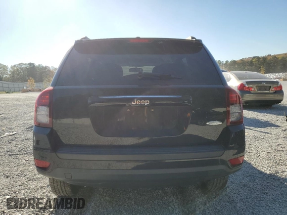 2015 Jeep Compass Latitude with VIN 1C4NJCEBXFD170737, listed as a Copart auction lot 80455634 with 186,520 mi miles and Clean Title. Bid and sale history available at carsss.com. Image 6.