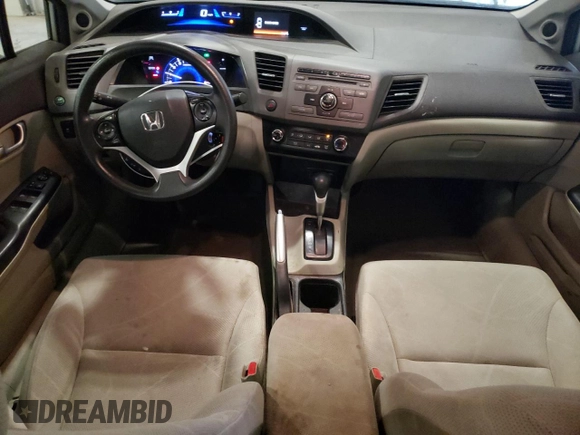 2012 Honda Civic EX with VIN 19XFB2F86CE001842, listed as a Copart auction lot 55585725 with 204,350 mi miles and Salvage Title. Bid and sale history available at DreamBid. Image 8.