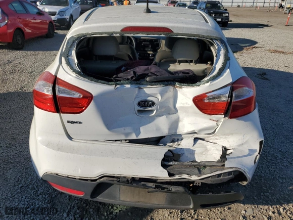2012 Kia Rio LX with VIN KNADM5A39C6060658, listed as a Copart auction lot 46944715 with 178,337 mi miles and Salvage Title. Bid and sale history available at carsss.com. Image 6.