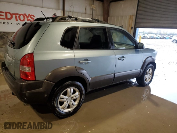 2007 Hyundai Tucson SE with VIN KM8JN12D27U491472, listed as a Copart auction lot 51324115 with 106,894 mi miles and Salvage Title. Bid and sale history available at carsss.com. Image 3.