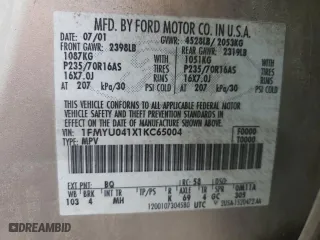 2001 Ford Escape XLT with VIN 1FMYU041X1KC65004, listed as a Copart auction lot 51302325 with 150,917 mi miles and Salvage Title. Bid and sale history available at carsss.com. Image 14.