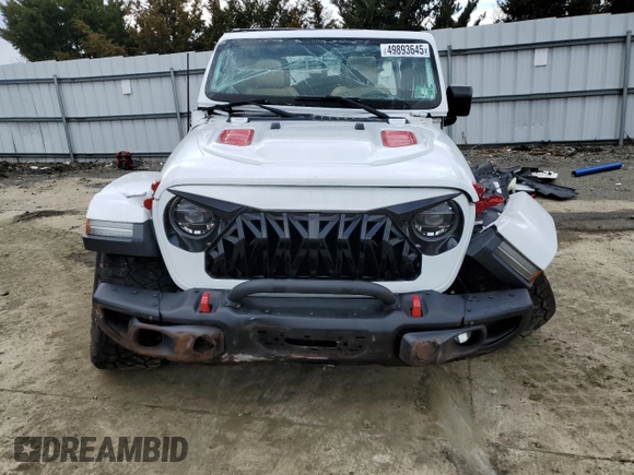 2018 Jeep Wrangler Unlimited Rubicon with VIN 1C4HJXFGXJW244945, listed as a Copart auction lot 49893645 with 45,802 mi miles and Salvage title. Bid and sale history available at DreamBid. Image 5.