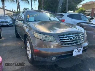 2005 Infiniti FX35 with VIN JNRAS08U55X105475, listed as a Copart auction lot 76406954 with 234,286 mi miles and Clean Title. Bid and sale history available at carsss.com. Image 1.