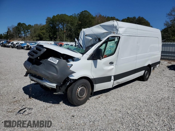 2024 Mercedes-Benz Sprinter Cargo with VIN W1Y4NDHY3RT186659, listed as a Copart auction lot 46094265 with Not Provided miles and Non Repairable. Bid and sale history available at carsss.com. Image 1.