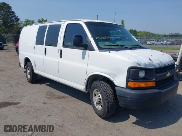 2010 Chevrolet Express Cargo with VIN 1GCZGFBA5A1180910, listed as a IAAI auction lot 42481444 with 330,979 mi miles and . Bid and sale history available at DreamBid. Image 1.