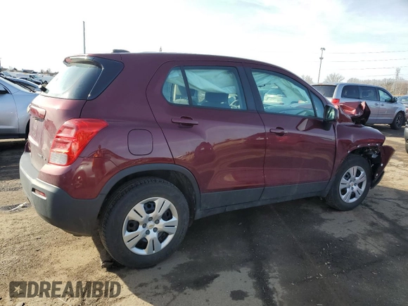 2016 Chevrolet Trax LS with VIN 3GNCJKSB1GL275191, listed as a Copart auction lot 51072445 with 113,102 mi miles and Clean Title. Bid and sale history available at carsss.com. Image 3.