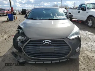 2013 Hyundai Veloster Turbo with VIN KMHTC6AE1DU124502, listed as a Copart auction lot 46489915 with 143,526 mi miles and Salvage title. Bid and sale history available at DreamBid. Image 5.