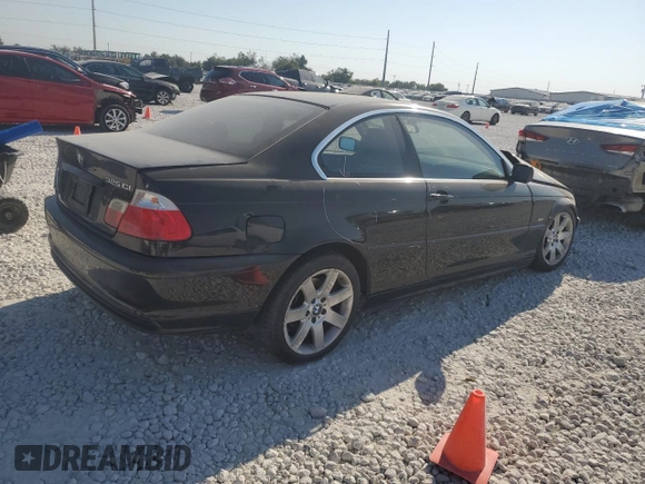 2003 BMW 3 Series 325Ci with VIN WBABN33483PC99601, listed as a Copart auction lot 75511754 with 0 mi miles and Salvage Title. Bid and sale history available at carsss.com. Image 3.