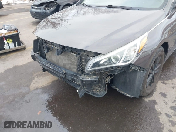 2017 Hyundai Sonata 2.4L with VIN 5NPE24AFXHH587851, listed as a IAAI auction lot 41619232 with 104,367 mi miles and . Bid and sale history available at carsss.com. Image 6.