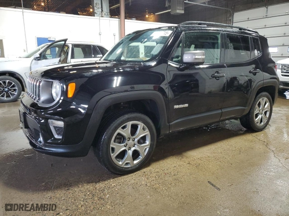 2019 Jeep Renegade Limited with VIN ZACNJBD17KPJ94098, listed as a Copart auction lot 52391715 with 100,885 mi miles and Clean Title. Bid and sale history available at carsss.com. Image 1.
