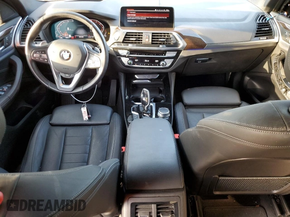 2021 BMW X4 xDrive30i with VIN 5UX2V1C01M9F43128, listed as a Copart auction lot 60580403 with 32,151 mi miles. Bid and sale history available at carsss.com. Image 8.
