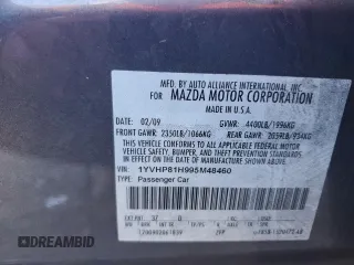 2009 Mazda 6 i Sport with VIN 1YVHP81H995M48460, listed as a Copart auction lot 46714405 with 162,720 mi miles and Salvage Title. Bid and sale history available at carsss.com. Image 14.