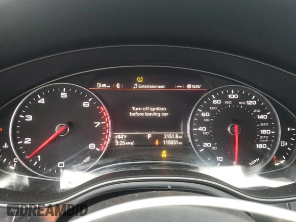 2015 Audi A7 3.0 Prestige with VIN WAU2GAFC1FN004515, listed as a Copart auction lot 80639274 with 115,931 mi miles and Salvage Title. Bid and sale history available at carsss.com. Image 9.