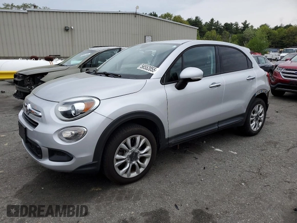 2016 FIAT 500X Easy z VIN ZFBCFXBT8GP436854, wystawiony jako Copart lot #56552055 z przebiegiem 82 495 mil mil oraz Nie do naprawy • Non repairable. Historia ofert i sprzedaży dostępna na DreamBid. Obrazek 1.