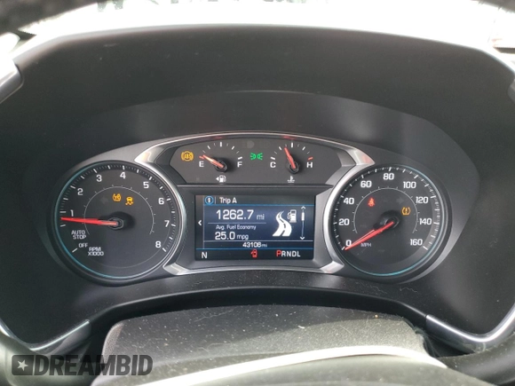2021 Chevrolet Equinox LT with VIN 3GNAXKEV8MS112096, listed as a Copart auction lot 47725025 with 43,106 mi miles and Salvage Title. Bid and sale history available at DreamBid. Image 9.