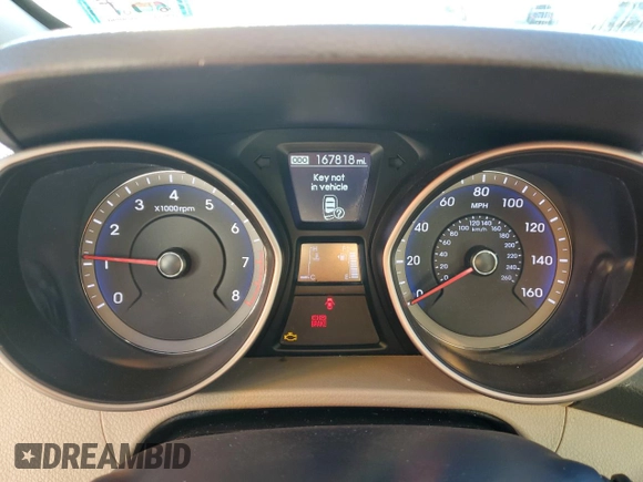 2016 Hyundai Elantra GT with VIN KMHD35LH5GU263767, listed as a Copart auction lot 76123314 with 167,818 mi miles and Salvage Title. Bid and sale history available at carsss.com. Image 9.