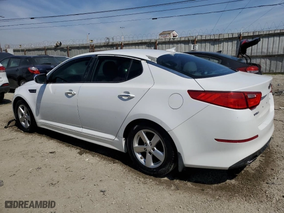 2014 Kia Optima LX with VIN 5XXGM4A76EG322525, listed as a Copart auction lot 50071985 with 96,336 mi miles and Clean Title. Bid and sale history available at carsss.com. Image 2.