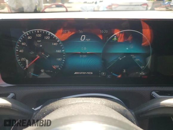 2021 Mercedes-Benz CLA 45 AMG with VIN W1K5J5DB3MN196008, listed as a Copart auction lot 61293884 with 31,051 mi miles and Salvage Title. Bid and sale history available at DreamBid. Image 9.