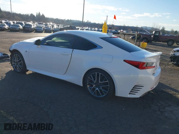 2015 Lexus RC 350 with VIN JTHSE5BC5F5002299, listed as a IAAI auction lot 41420794 with 69,404 mi miles. Bid and sale history available at carsss.com. Image 3.