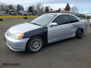 2002 Honda Civic EX with VIN 1HGEM21092L007293, listed as a Copart auction lot 49898165 with 216,288 mi miles and Salvage Title. Bid and sale history available at carsss.com. Image 1.
