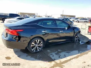 2017 Nissan Maxima SV with VIN 1N4AA6APXHC456359, listed as a Copart auction lot 46836055 with 139,303 mi miles and Salvage Title. Bid and sale history available at carsss.com. Image 3.