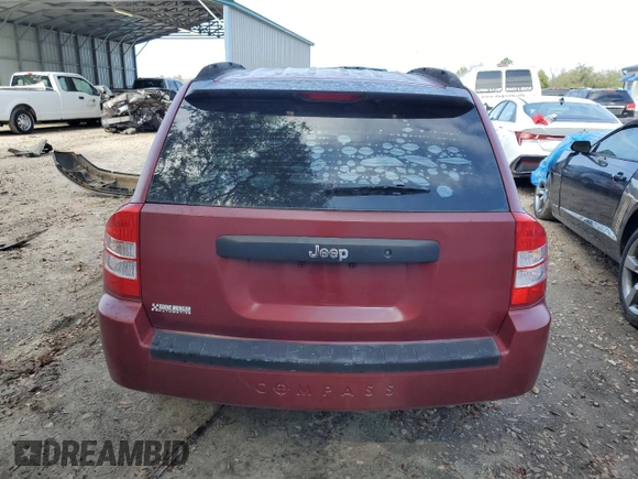 2008 Jeep Compass Sport with VIN 1J8FT470X8D712043, listed as a Copart auction lot 45382735 with 62,588 mi miles and Salvage Title. Bid and sale history available at carsss.com. Image 6.